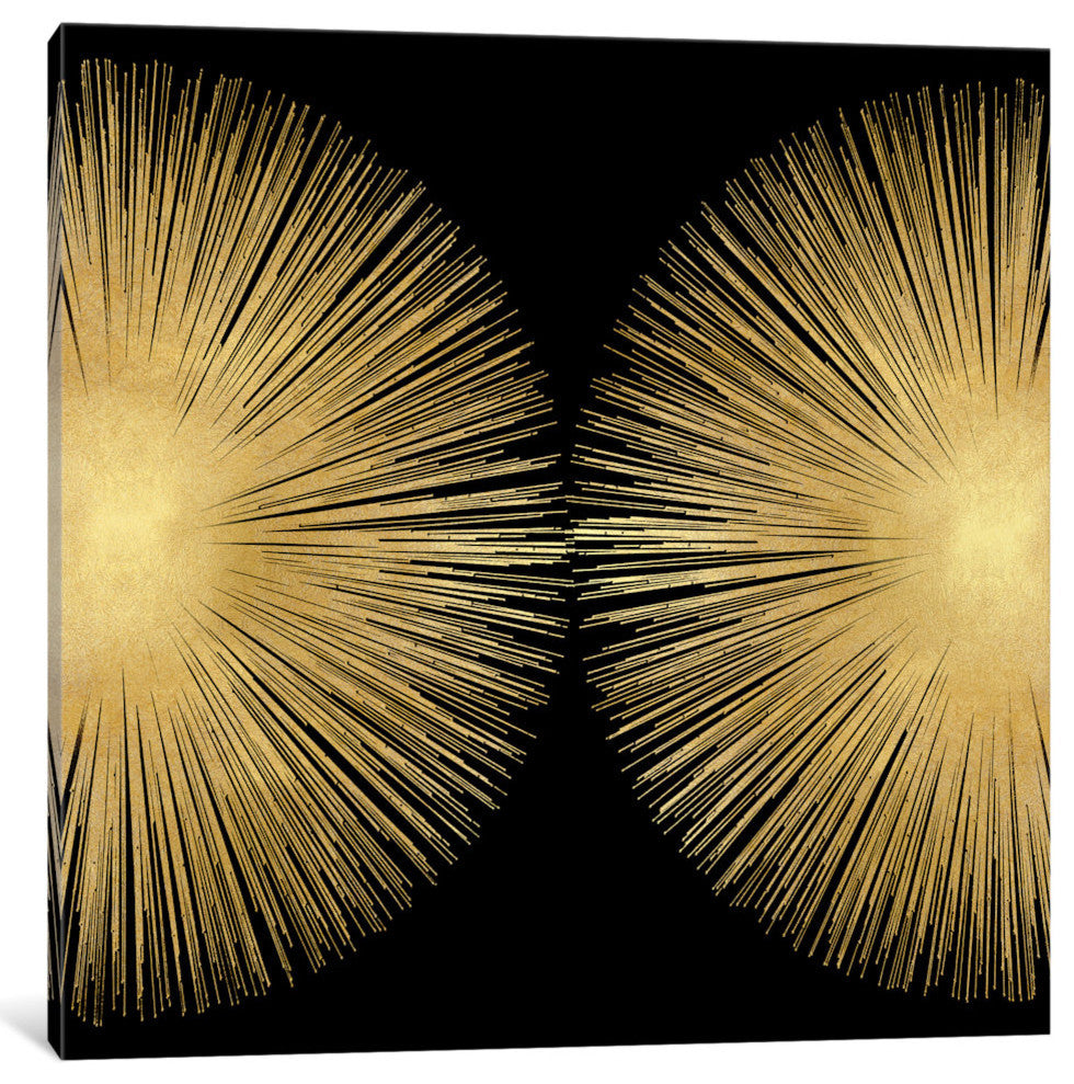 "Sunburst On Black II" by Abby Young, Canvas Print, 18"x18"