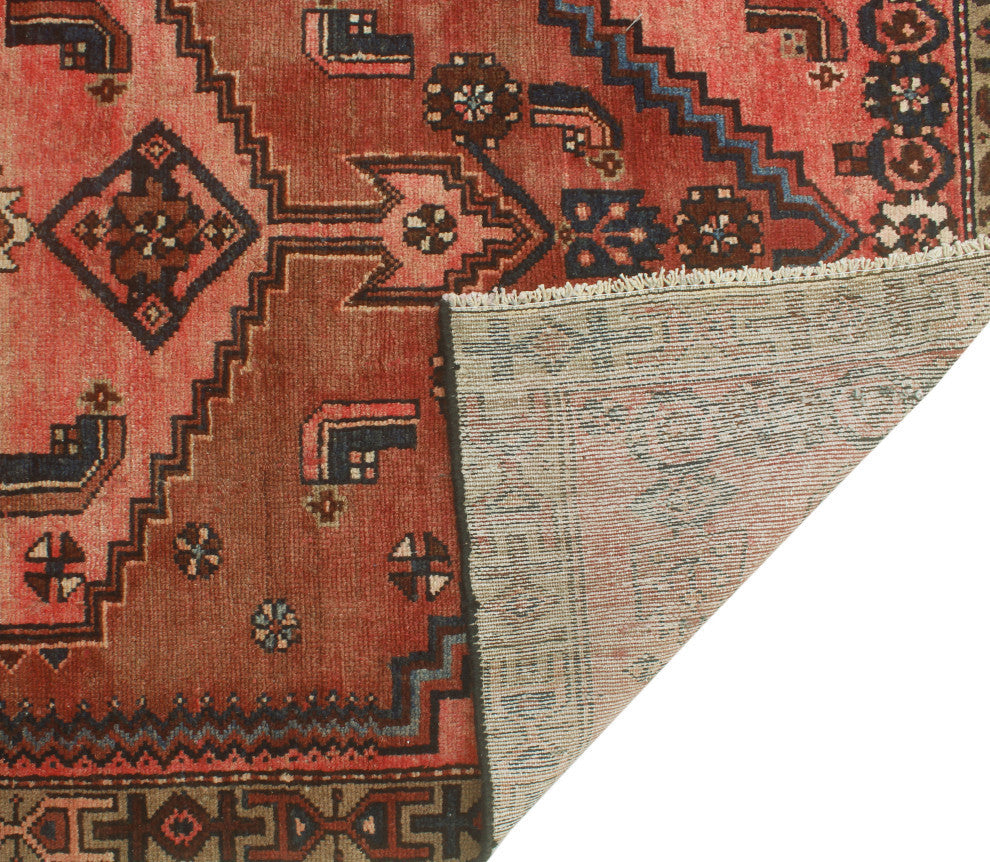 Fine Vintage Distressed Roberto Rust/Brown Runner, 3'9x9'10
