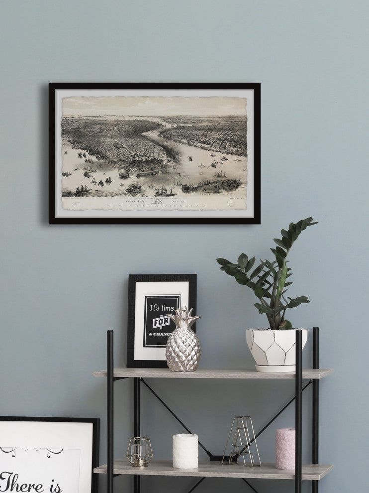 "Atlantic Ocean" Framed Painting Print, 24x16
