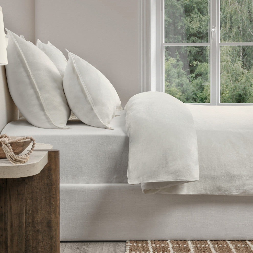 Talia Cotton Linen Blend Duvet, Natural, Queen