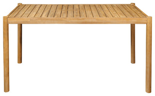 GDF Studio Outdoor Acacia Wood Dining Table, Light Teak, Light Teak
