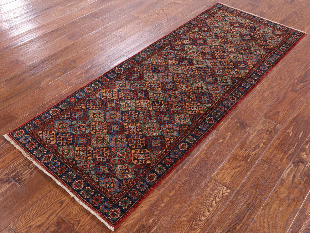 2' 7" X 6' 7" Runner Persian Gabbeh Shall Hand-Knotted Rug Q4984
