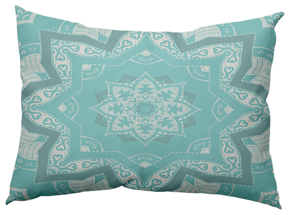 14" x 20" Shawl Decorative Indoor Pillow, Wave Top Blue