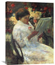 "Woman Reading In A Garden 1880" Canvas Giclee by Mary Cassatt, 23"x30"