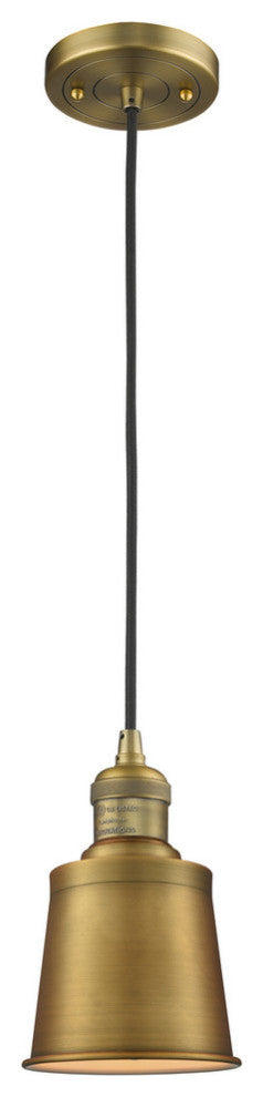 1-Light Addison 5" Mini Pendant, Brushed Brass