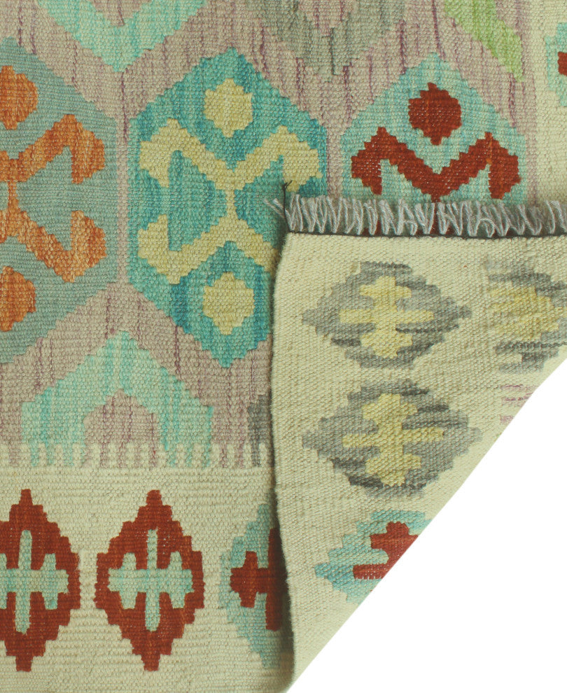 Sangat Kilim Senay Ivory/Rust Runner, 2'6x6'2