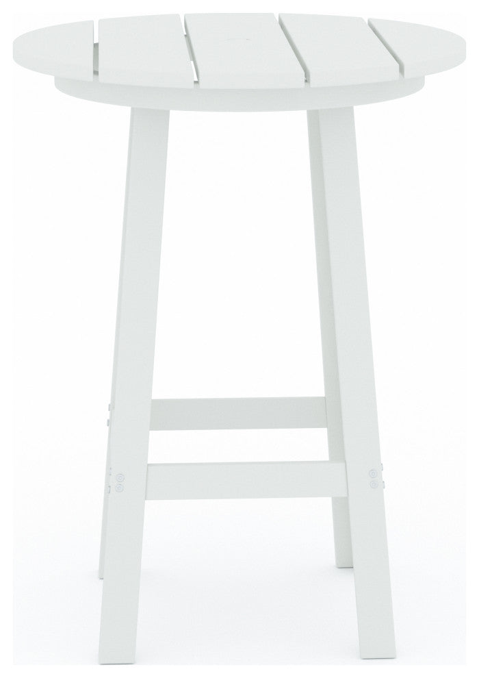 LuXeo Mason-Cabo Round Counter Bar 3-Piece Set, White