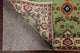 Pakistani Kazak Traditional Oriental Hand-Knotted Area Rug, Green, 4'1"X2'8"