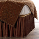 Stella Silk Velvet Bed Skirt, Copper Brown, Queen