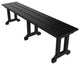 WestinTrends 65" Trestle Poly Lumber Outdoor Patio Accent Bench, Picnic Bench, Black