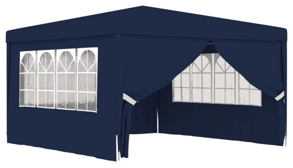 vidaXL Professional Party Tent with Side Walls 13.1'x13.1' Blue 0.3 oz/ft?