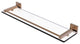 Montero 22" Glass Shelf with Gallery Rail, Brushed Bronze