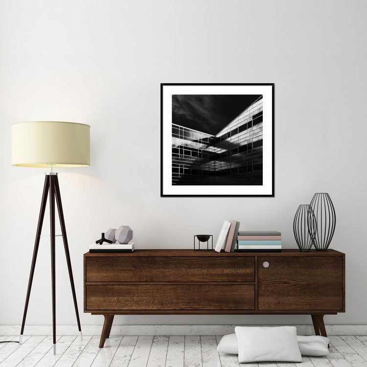 "The Dark Side Of Light" Framed Digital Print by Jeroen Van De, 38"x38"
