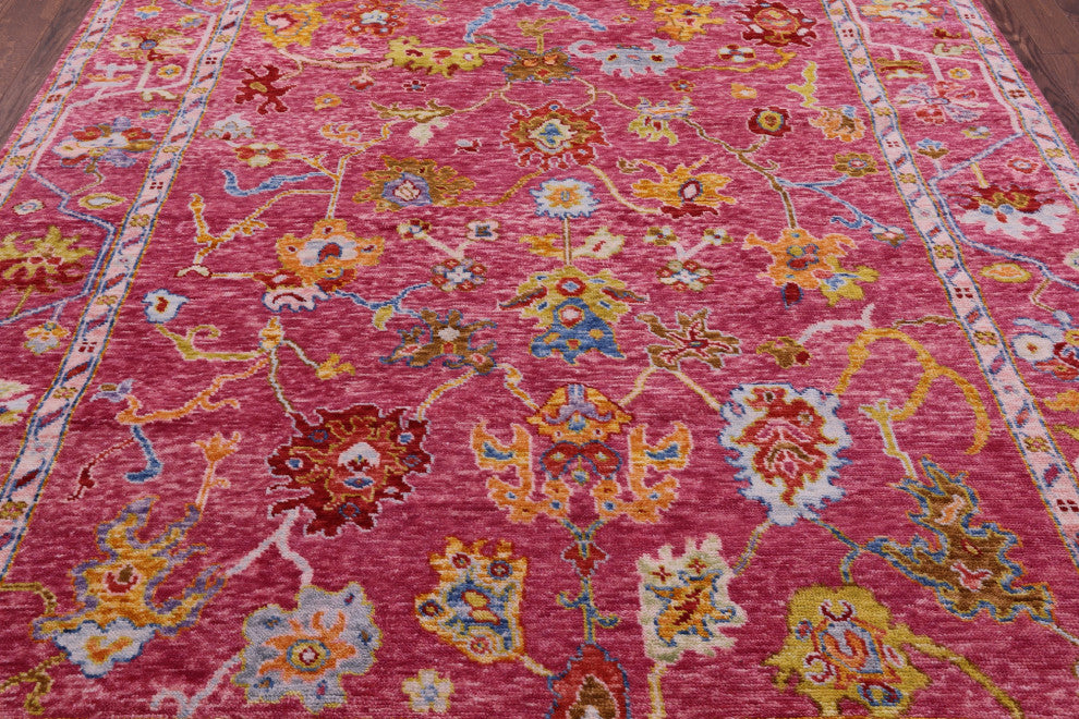 Turkish Oushak Handmade Wool Rug 7' 11" X 9' 9" - Q16067