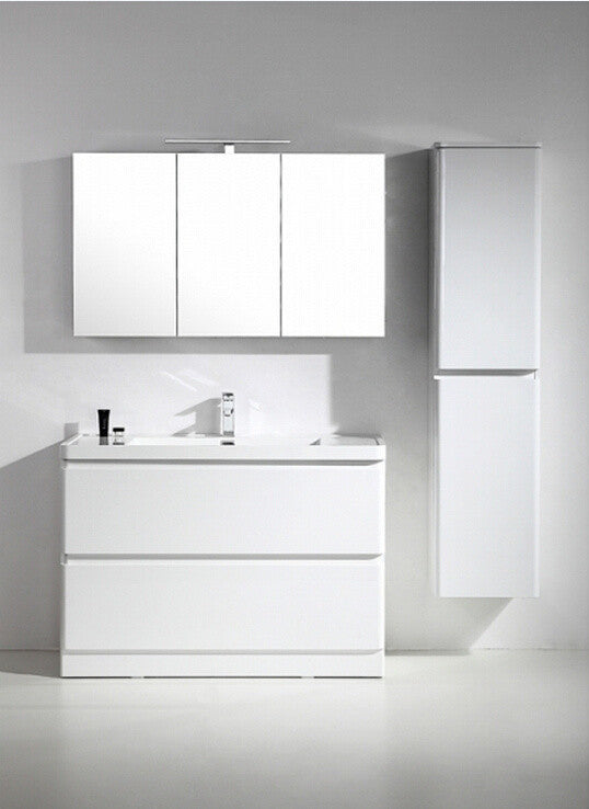 Eviva Glazzy 48" Floor Mount Modern Bathroom Vanity With Single Sink White