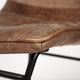 Meritt Brown Genuine Leather Seat with Black Metal Frame Counter Stool