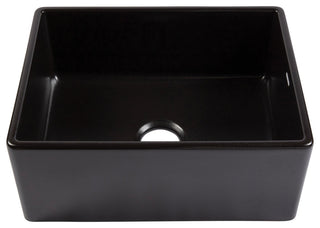 Austen Matte Black Fireclay 24" Single Bowl Farmhouse Undermount Sink
