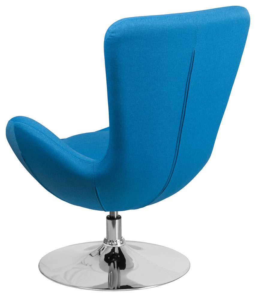 Egg Series Aqua Fabric Side Chair
