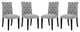Duchess Dining Chair Fabric Set of 4, Light Gray