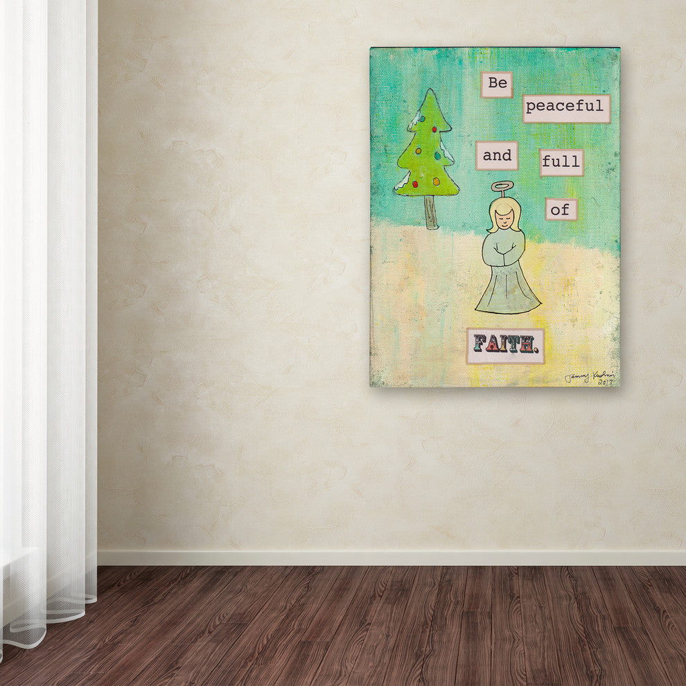 Tammy Kushnir 'Be Peaceful and Full of Faith' Canvas Art, 14" x 19"