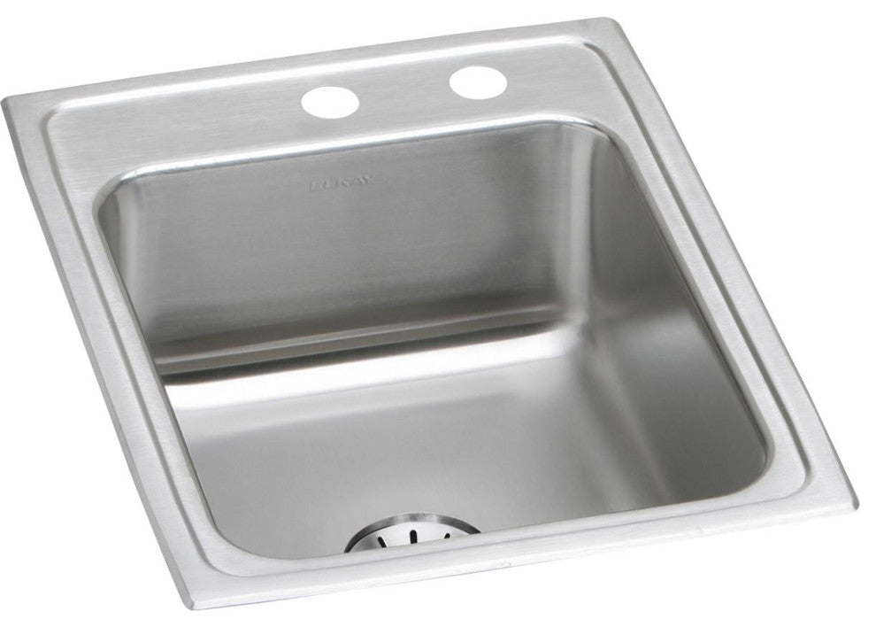 LR1722PD Lustertone Classic Stainless Steel 17" x 22" Sink with Perfect Drain, M