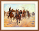 "Breaking Through The Lines" Framed Digital Print by Charles Schreyvogel, 41x33"