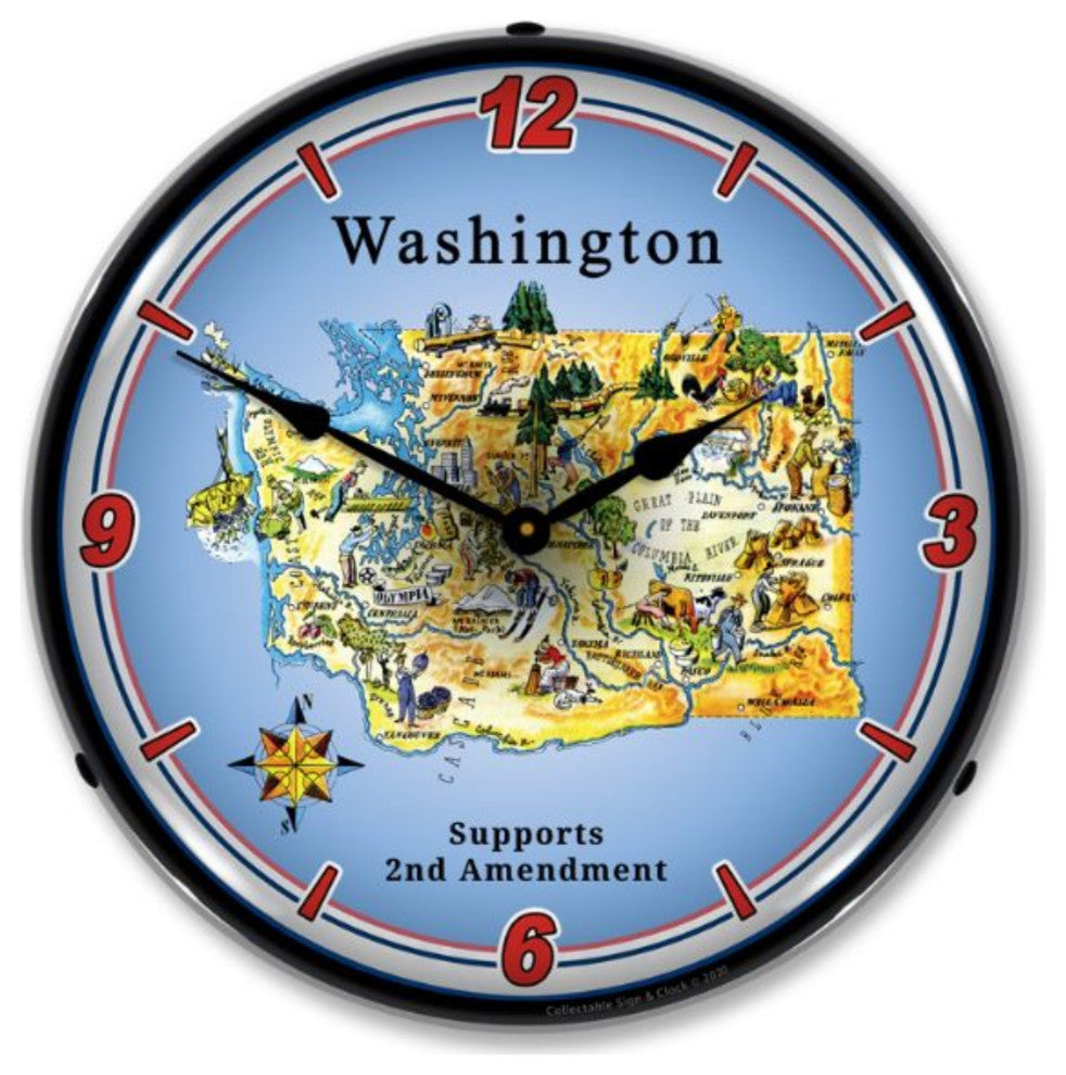N20031070 Washington Supports the 2nd Amendment Clock