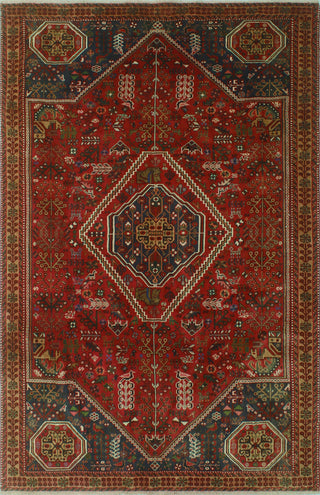 Fine Vintage Distressed Adusa Red Rug