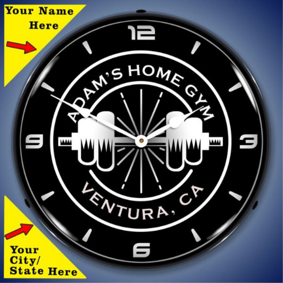 AG20111166 Add Your Name Home Gym Clock