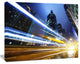 Traffic In Hong Kong at Night, Large Cityscape Canvas Art Print, 60x40