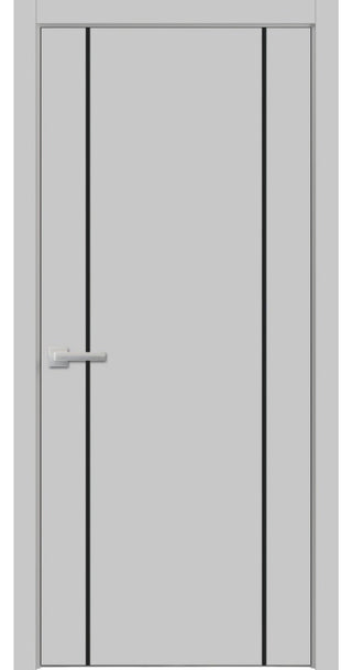Solid French Door 28 x 84 | Planum 0016 Grey Matte with| Bathroom