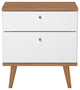 Midtown Concept Turks 2-Drawer Nightstand Bedside Table, White