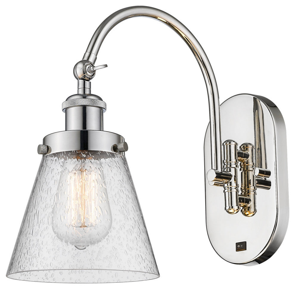 Cone Sconce, Polished Nickel, Seedy, Seedy