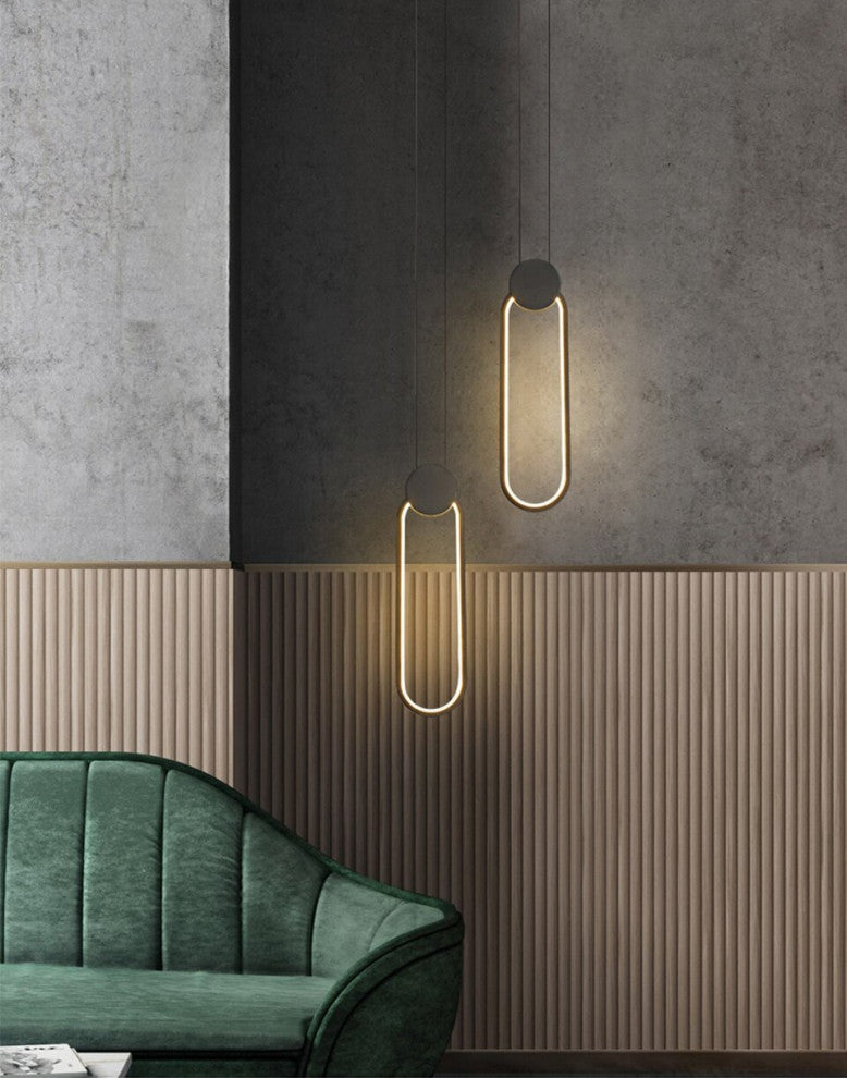 MIRODEMIÂ® Bouyon | Modern LED Minimalist Creative Long Pendant Light, Oval