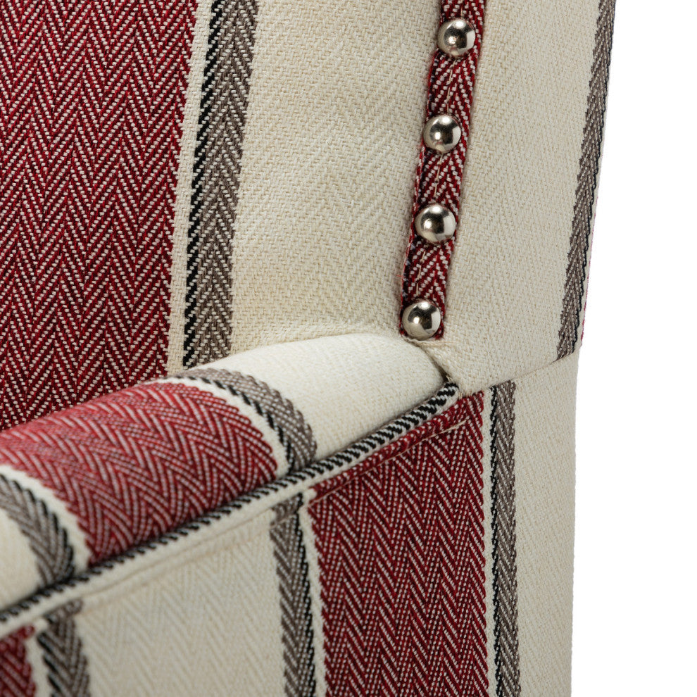 Herrera Classic Armchair With Pattern, Red