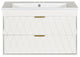 30'' Floating Bathroom Vanity with Resin Sink,Mounted Bathroom Storage Cabinet, White