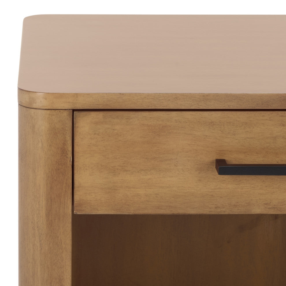 Safavieh Couture Abbiava 1 Drawer Wood Nightstand, Natural