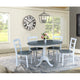 36" Round Extension Dining Table with 4 Madrid Ladderback Chairs