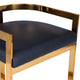 Clarence Gold and Black Faux Leather Counter Stool