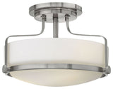 Hinkley Harper 14.5" Semi-Flush Ceiling Light, Brushed Nickel