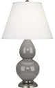 Small Double Gourd Accent Lamp, Smokey Taupe