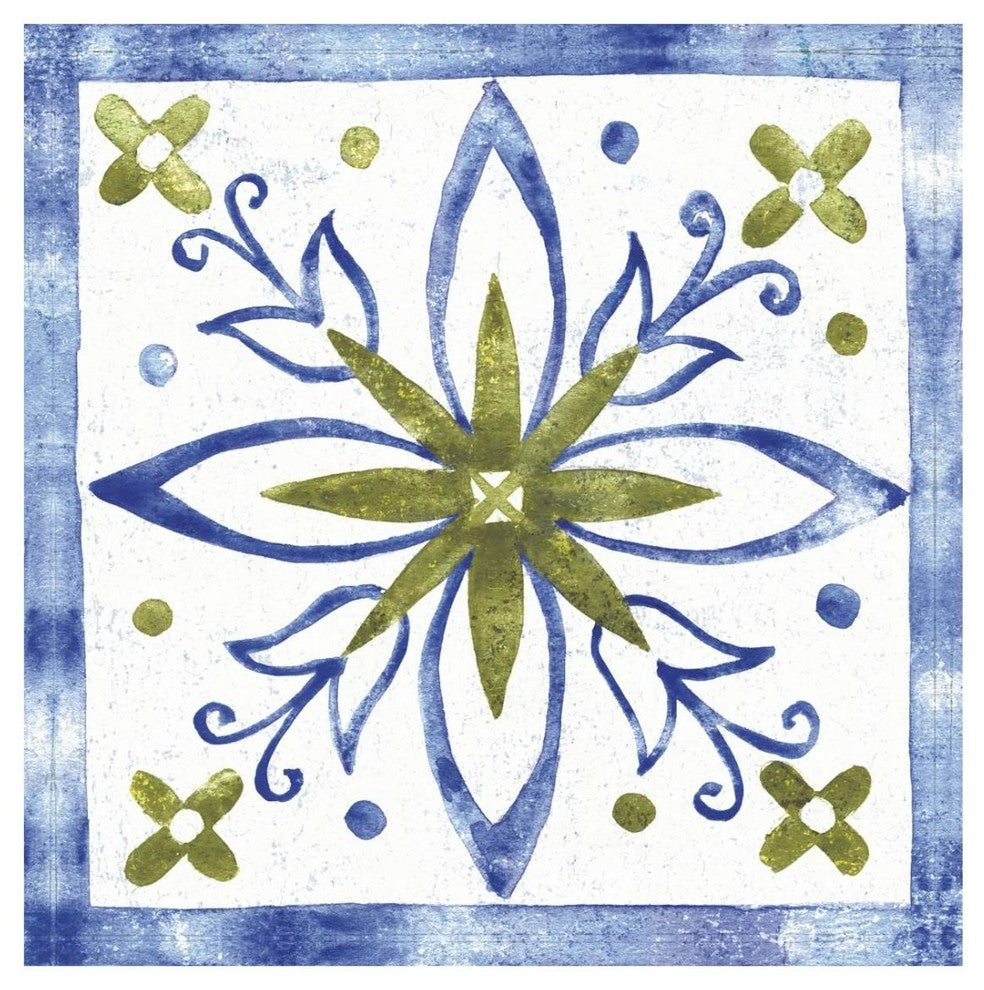 "Tile Stencil I" Digital Paper Print by Anne Tavoletti, 26"x26"
