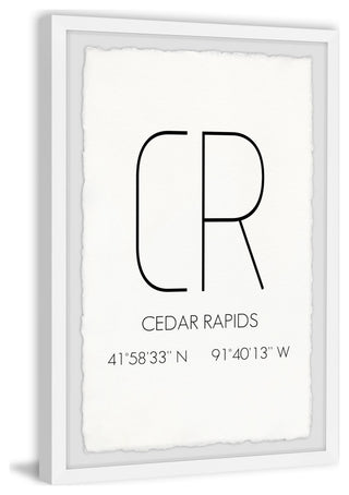 "CR Cedar Rapids" Framed Painting Print, 24x36