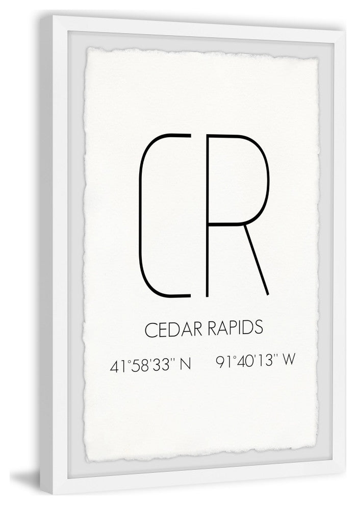 "CR Cedar Rapids" Framed Painting Print, 24x36