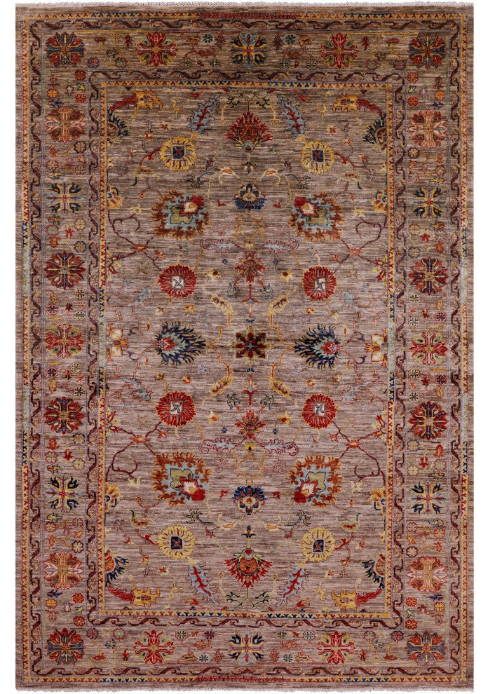 Persian Tabriz Hand-Knotted Wool Rug 6' 7" X 9' 10" Q5785