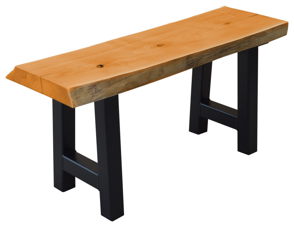 Live Edge Locust Ridgemont Bench, Natural Stain, 3 Foot