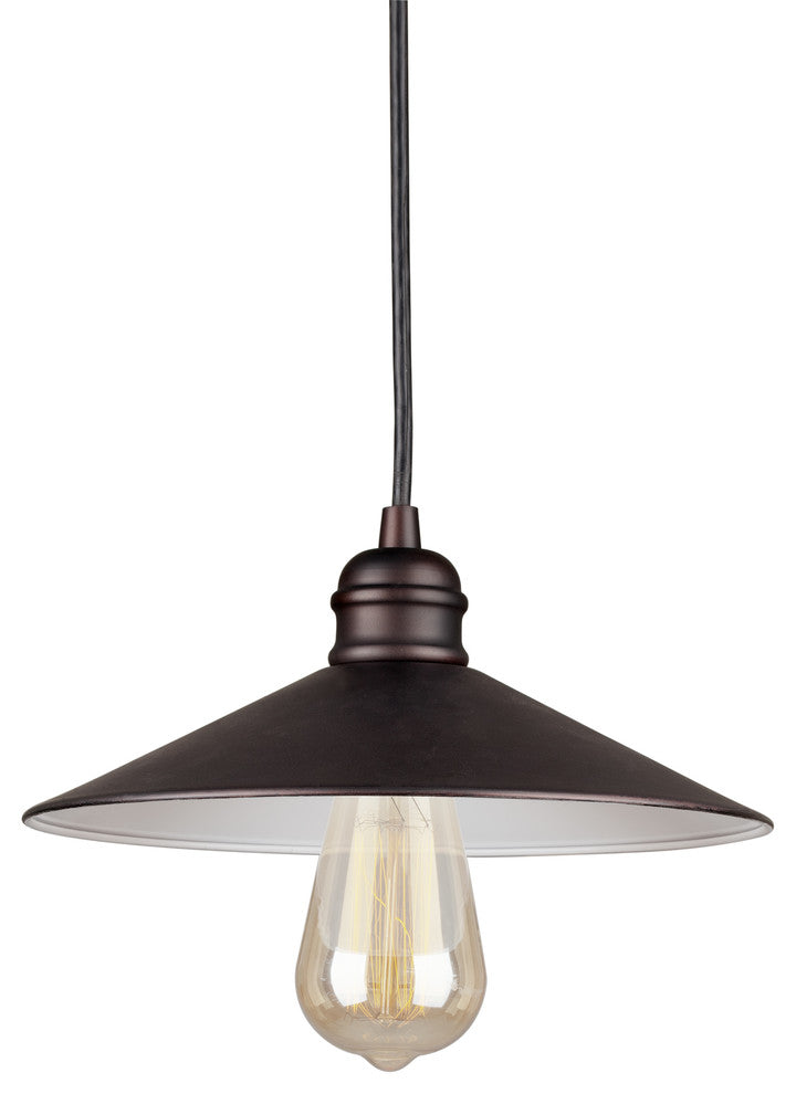 1 Light Cord-Hung Mini Pendant, Antique Bronze