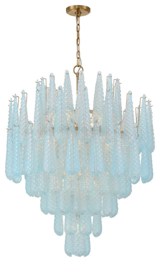 Crystorama Lighting Group OLL-6008 Ollie 21 Light 33"W Waterfall - Aged Brass /