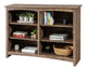 Solid Wood Six Shelf Bookcase, Sandy Gray