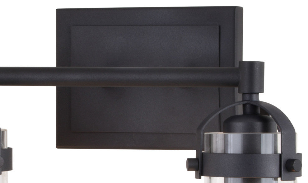 Mason 2 Light Vanity Charcoal Black